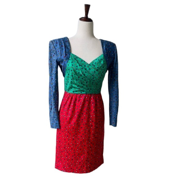 Diane Davidson Dresses & Skirts - Diane Dickinson Vintage Colorful Pin Up Girl Dress
